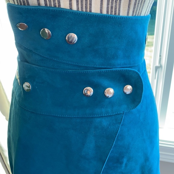 NWT MAJE JOSEPH Suede Leather Wrap Skirt - Picture 7 of 8
